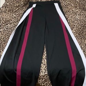 FASHION NOVA high slit, side stripe pants